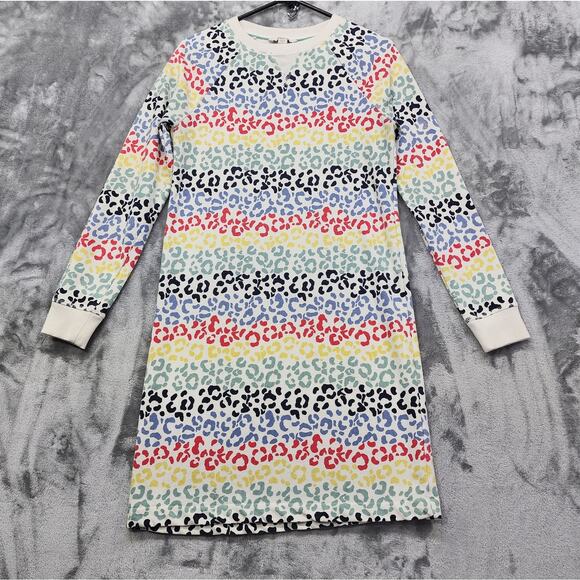 Boden Dress Womens US 6 Rainbow Animal Print Sweatshirt Pullover Knee Length - Picture 1 of 10